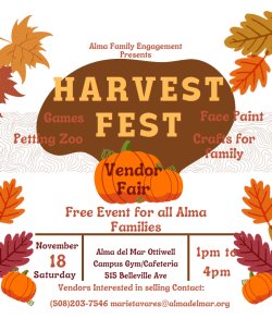 Harvest Fest will be held on Saturday, Nov. 18 from 1-4 pm at our Ottiwell Campus